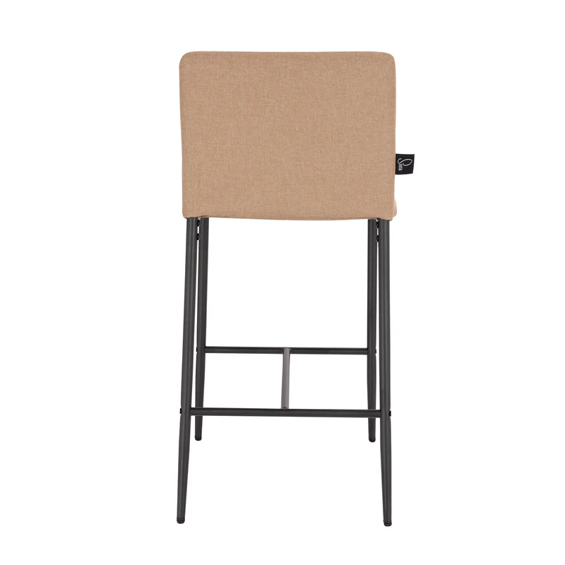 B-Ware 2er Set ERIK Barhocker mit Rückenlehne Beige