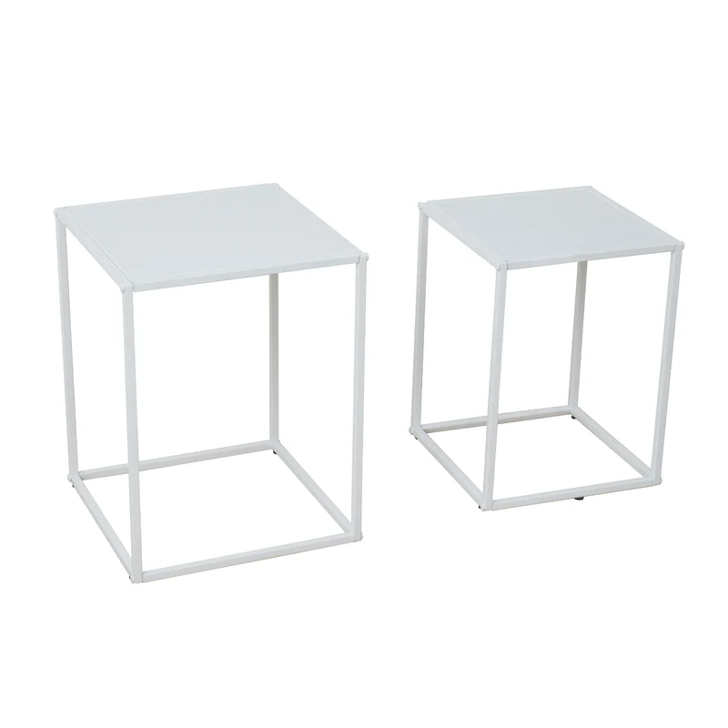 B-Ware THEMI 2er Set Couchtisch Metall Weiß
