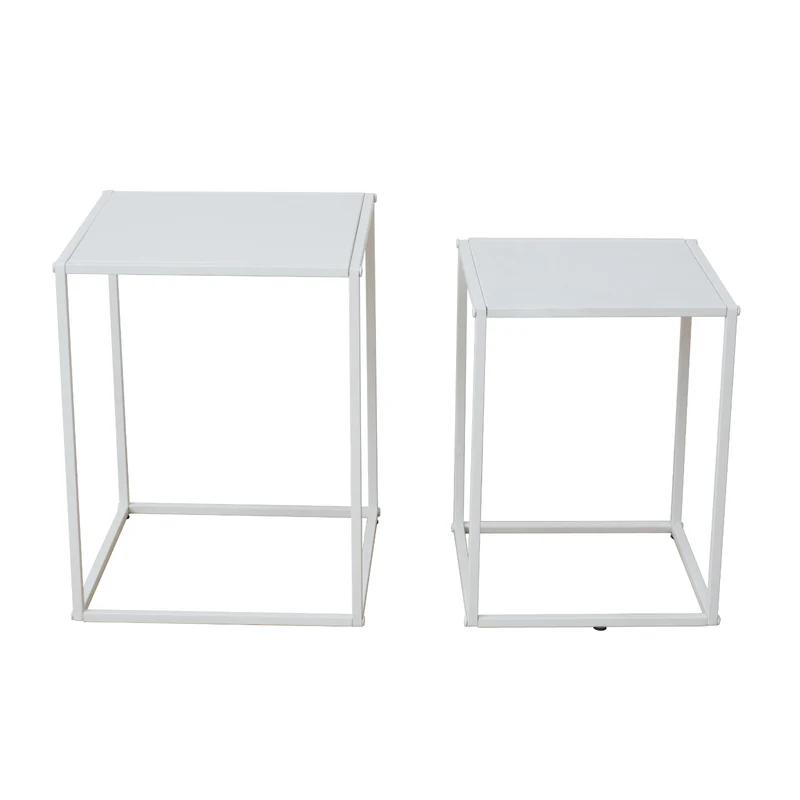 B-Ware THEMI 2er Set Couchtisch Metall Weiß
