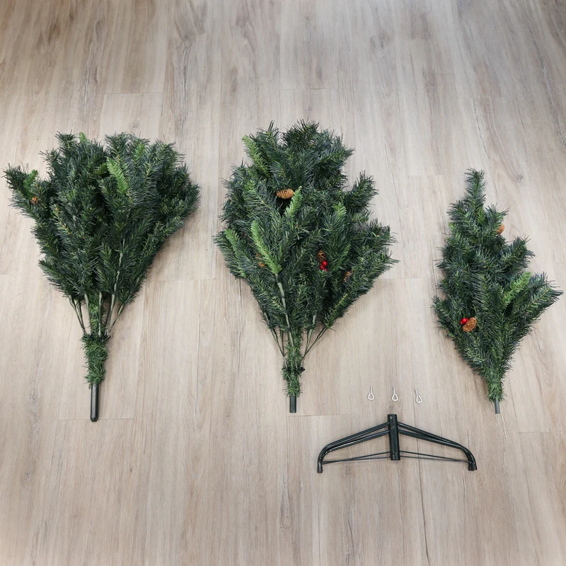 B-Ware Weihnachtsbaum Tannenzapfen + rote Beeren 210 cm
