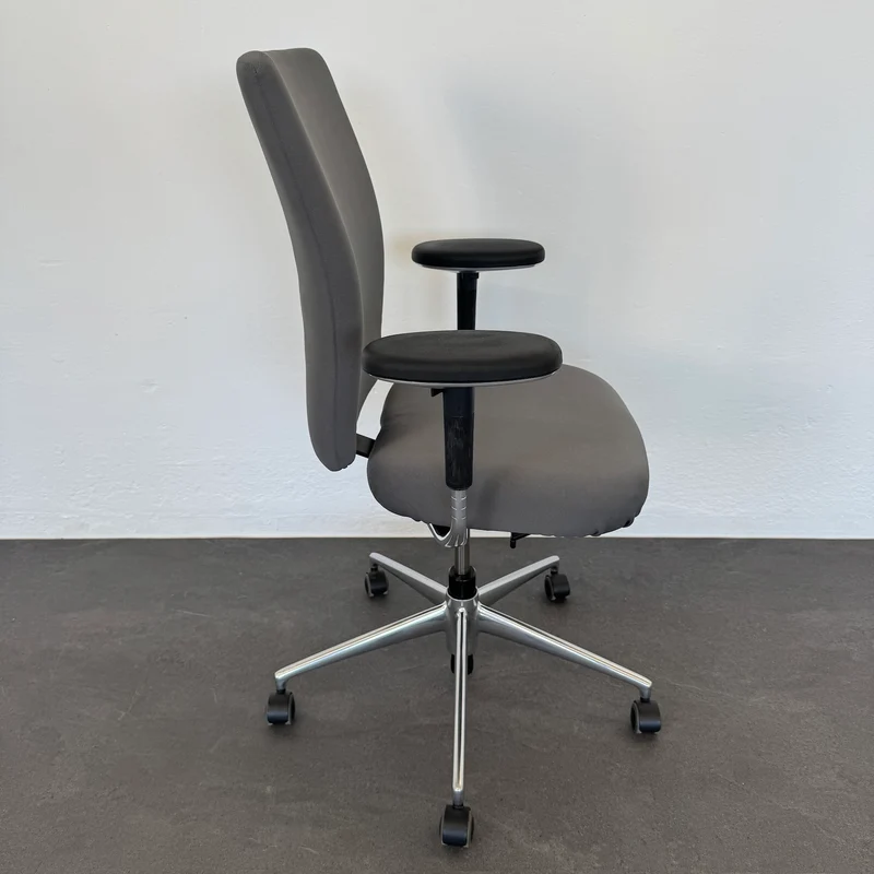 Vitra T-Chair Bürodrehstuhl Anthrazit mit Armlehnen
