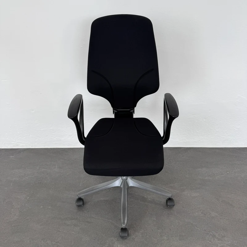Giroflex G64 Bürodrehstuhl mit Armlehnen - Schwarz gemustert - fast neues Polster