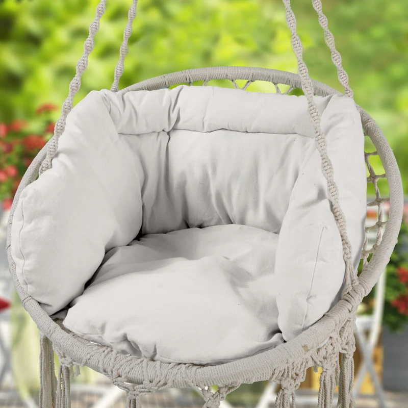 CARRIE Hängesessel + Kissen Beige