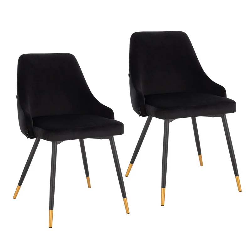 B-Ware ALICE 2er Set Esszimmerstühle Schwarz