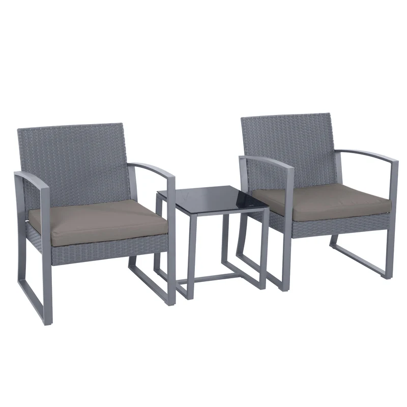 B-Ware LOIS L Rattan Sitzgruppe Grau