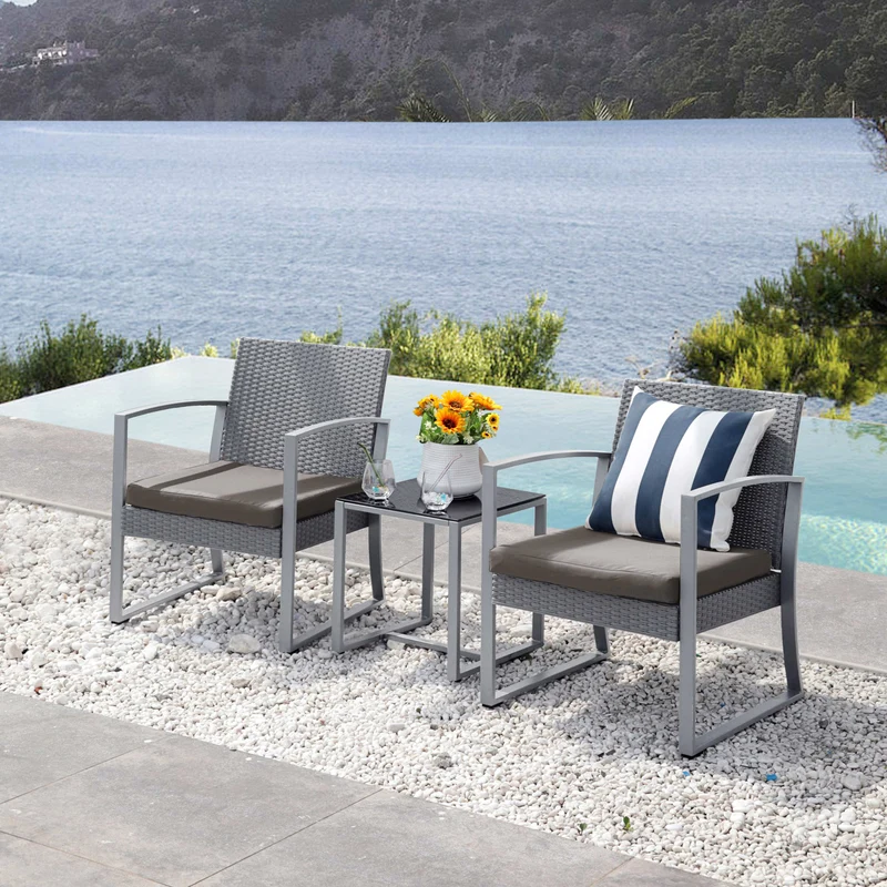 B-Ware LOIS L Rattan Sitzgruppe Grau