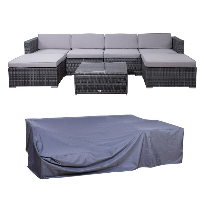 Set LUGANO + Abdeckhaube Grau