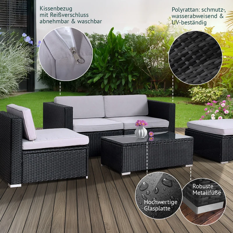 Set CALIFORNIA + Abdeckhaube Schwarz