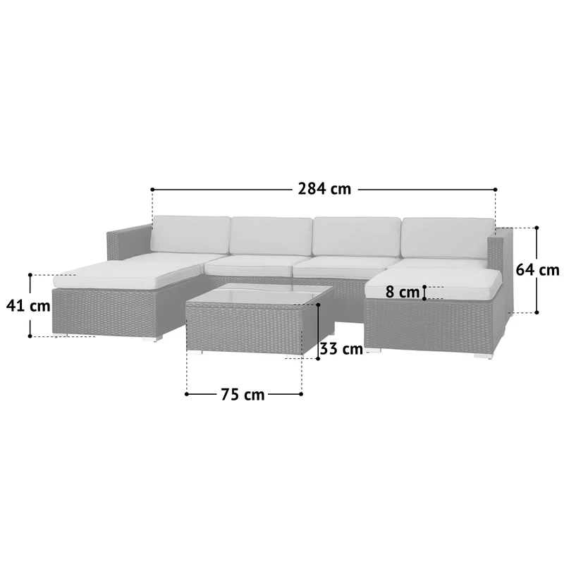 LUGANO Polyrattan Lounge