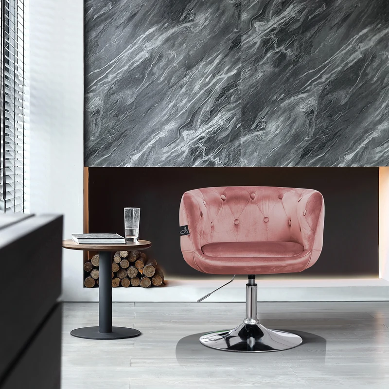 B-Ware PANAMA Lounge Sessel Samt Rosa