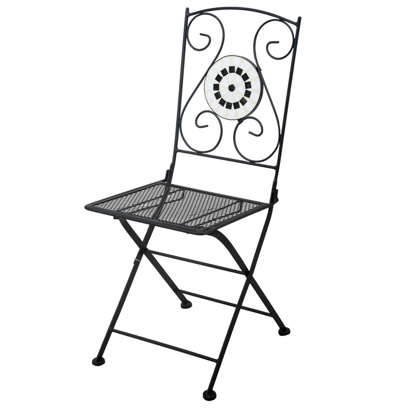 B-Ware Bistro Set Mosaik Schwarz