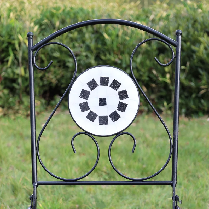 B-Ware Bistro Set Mosaik Schwarz
