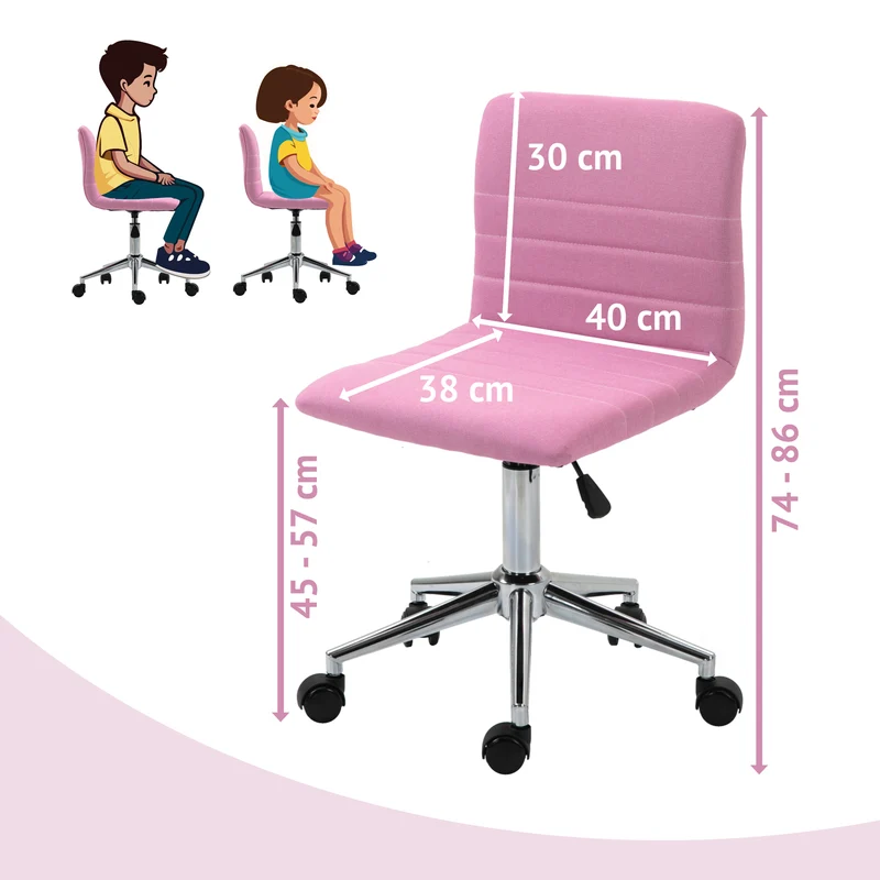 B-Ware LINUS Kinderstuhl Stoffbezug Pink