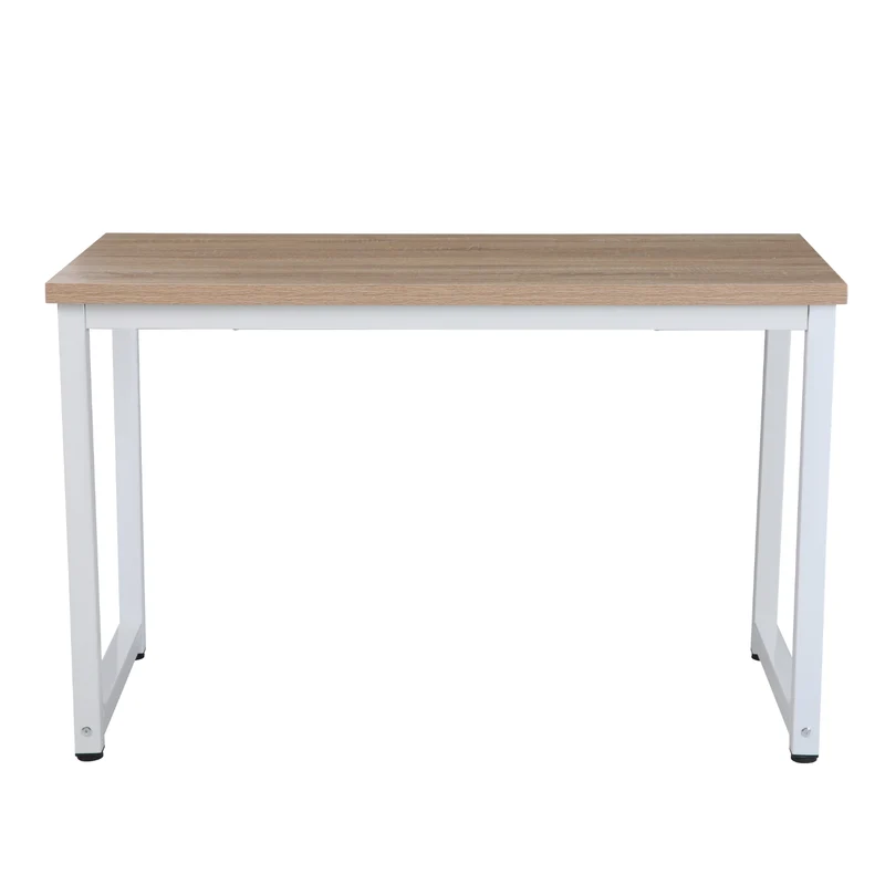 B-Ware UNI Schreibtisch Eiche Optik weiße Metallbeine