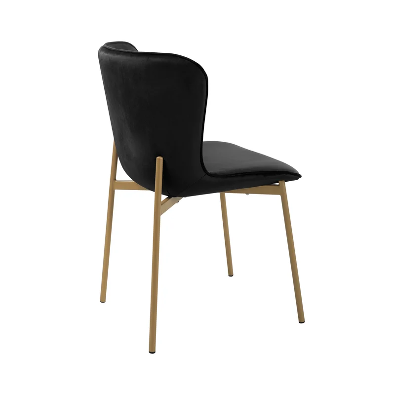 B-Ware MARY 2er Set Esszimmerstühle Schwarz/Gold