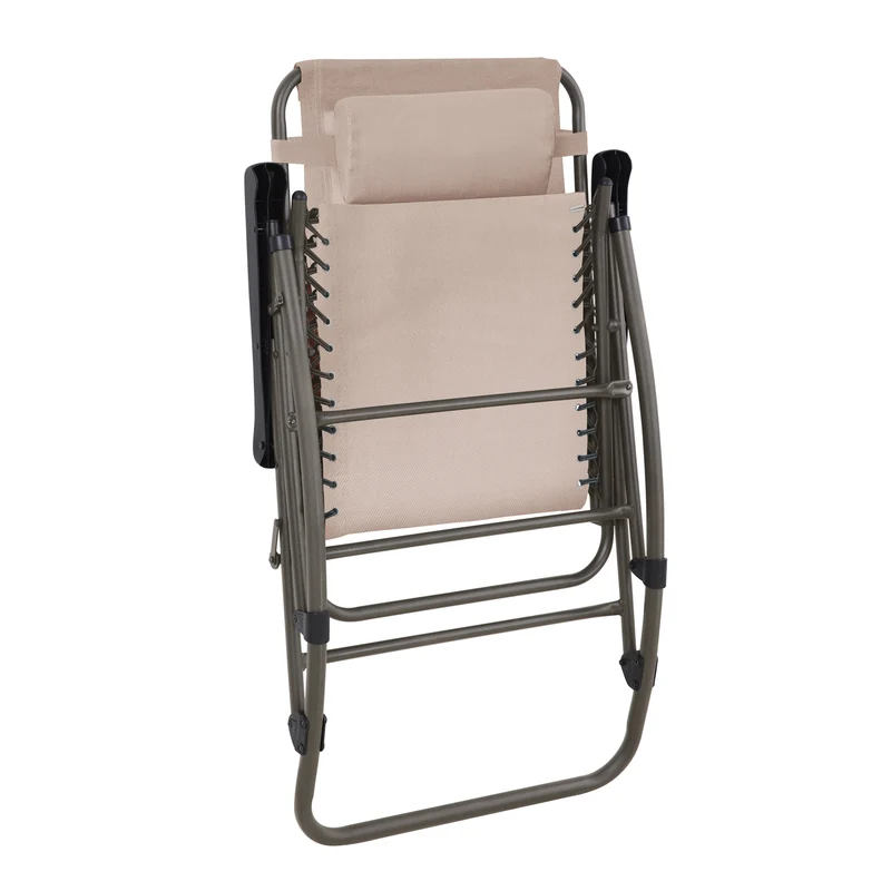 B-Ware Faltbarer Schaukelstuhl Beige/Sandfarben