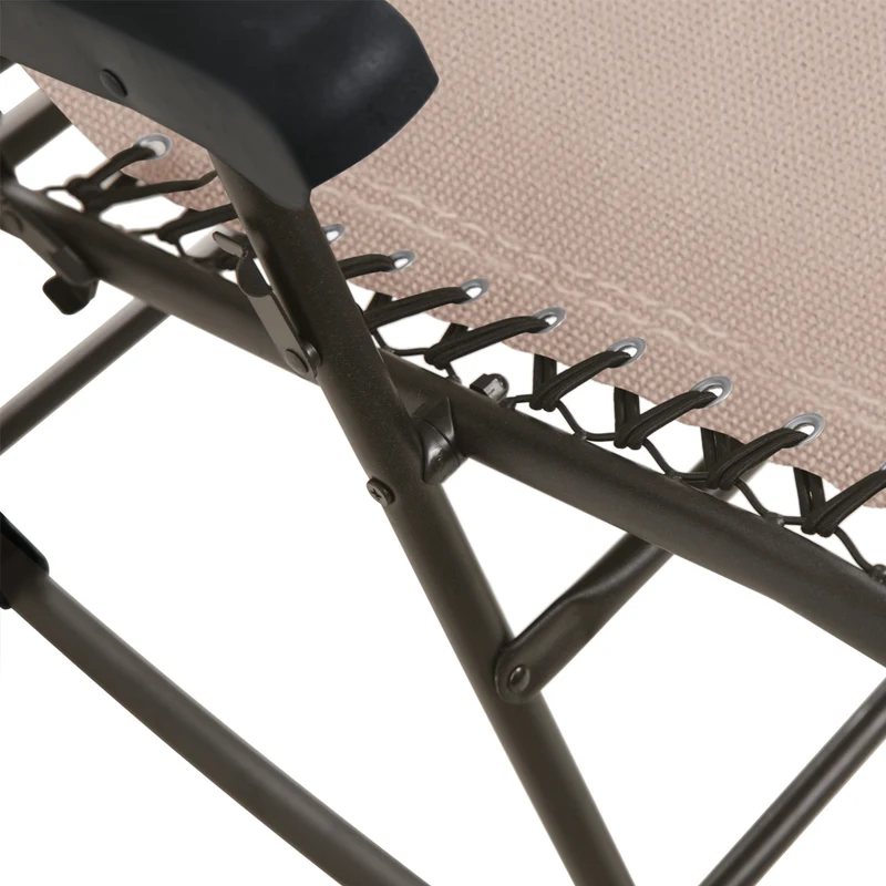 B-Ware Faltbarer Schaukelstuhl Beige/Sandfarben