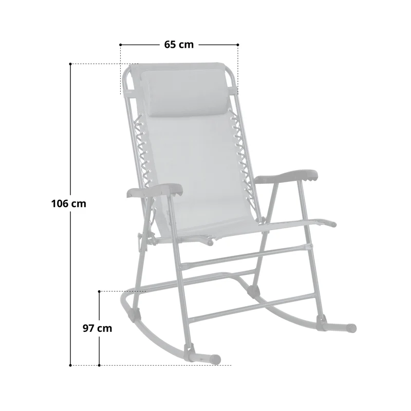 B-Ware Faltbarer Schaukelstuhl Beige/Sandfarben
