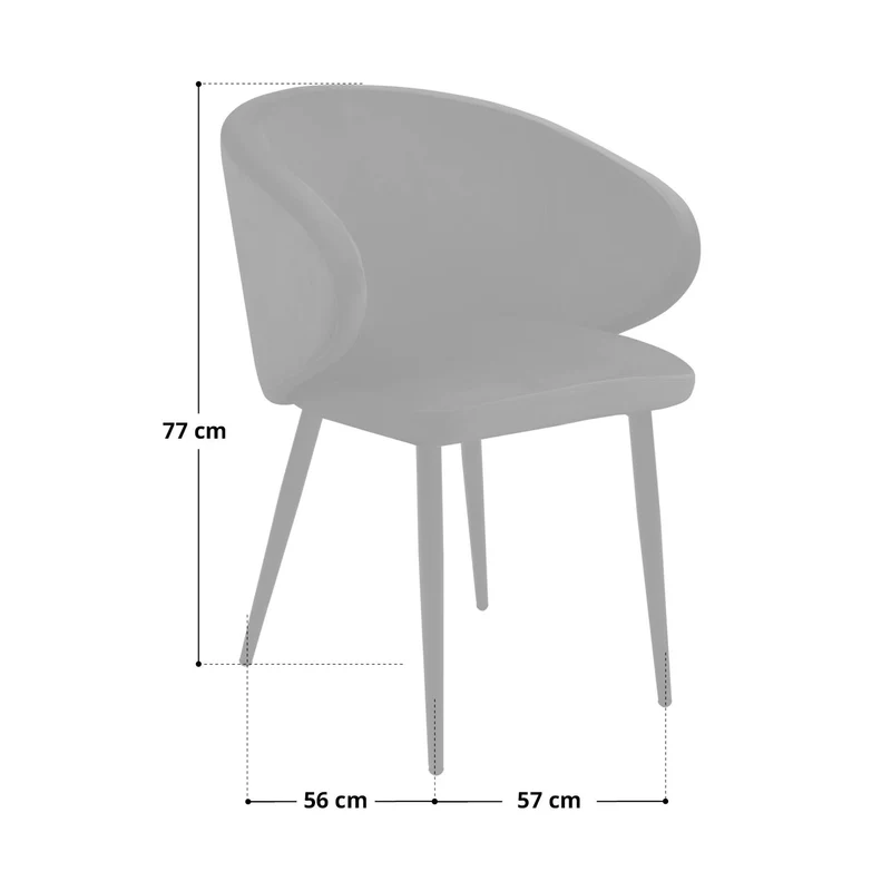 B-Ware AUDREY 2er Set Esszimmerstühle Schwarz Samt