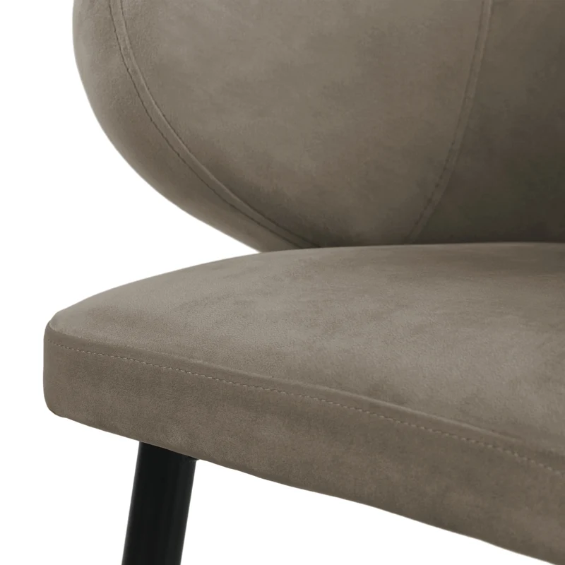 B-Ware AUDREY 2er Set Esszimmerstühle Taupe Samt