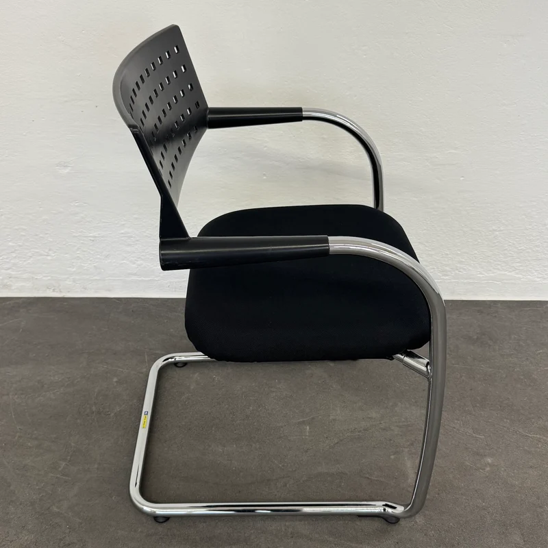 Vitra Visavis Freischwinger - stapelbar - Schwarz-Chrom Zustand Gut