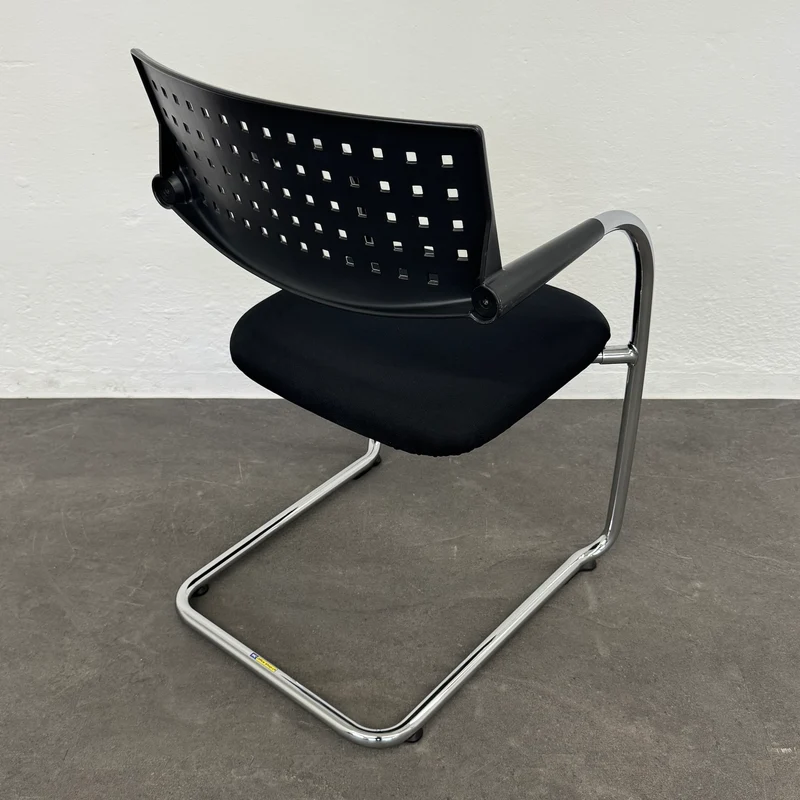 Vitra Visavis Freischwinger - stapelbar - Schwarz-Chrom Zustand Gut