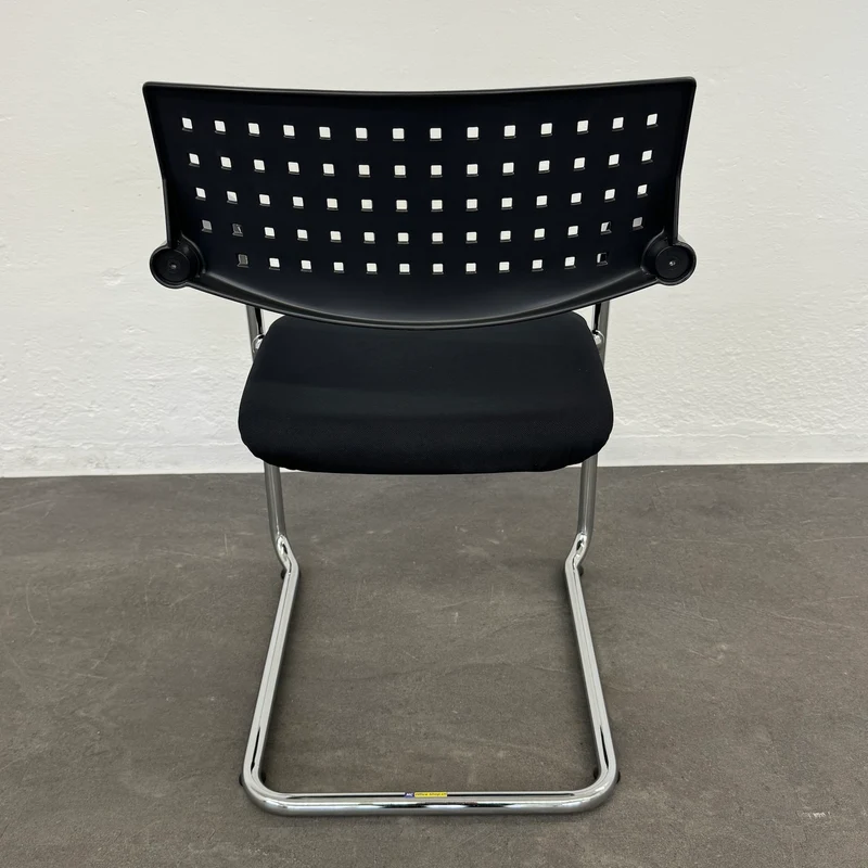 Vitra Visavis Freischwinger - stapelbar - Schwarz-Chrom Zustand Gut