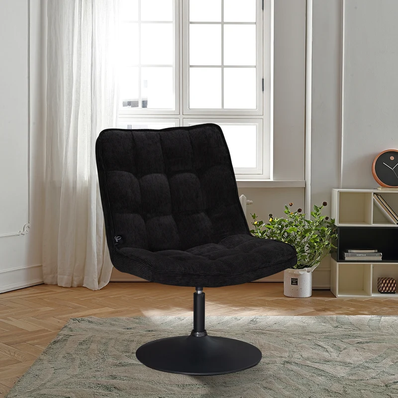 B-Ware HENRY Loungesessel Cord Schwarz