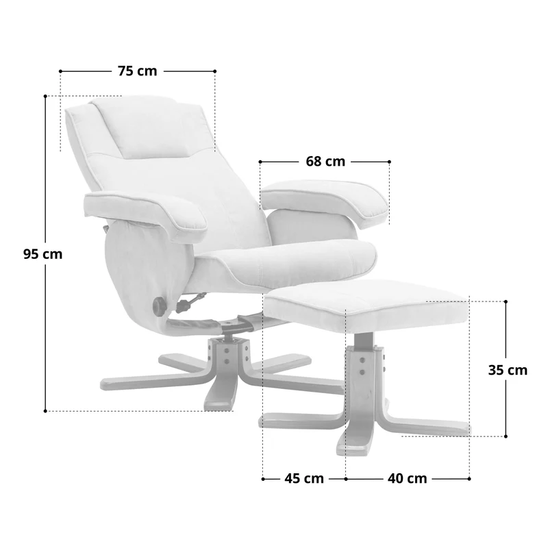 B-Ware CHARLES Relaxsessel Stoff Beige