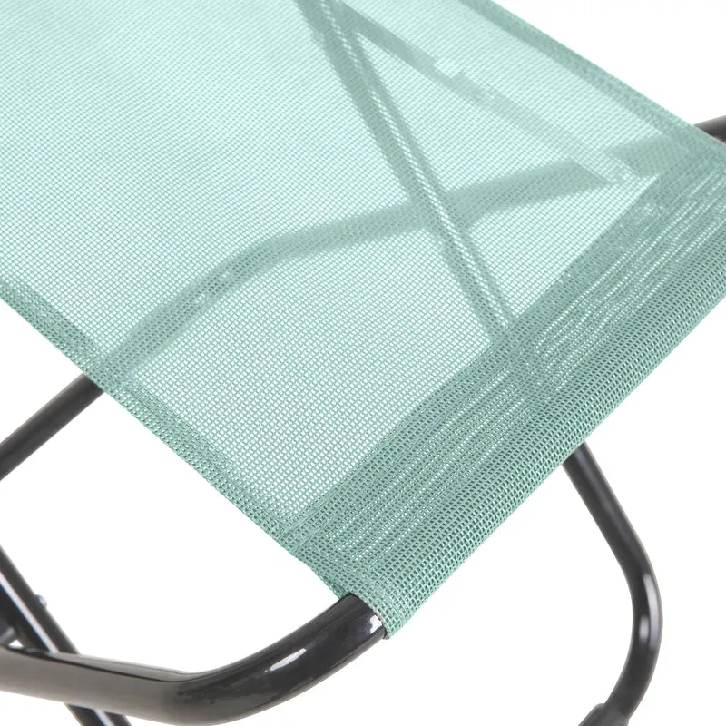 B-Ware TOMRA Liegestuhl Fußhocker Blau/Dunkelgrau