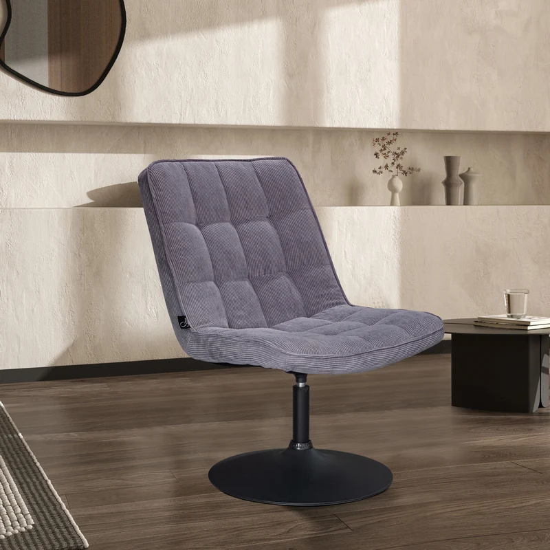 B-Ware HENRY Loungesessel Cord Grau