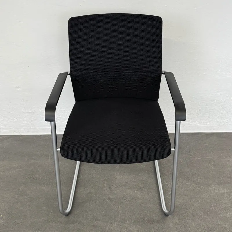 Wilkhahn 178/7 On Freischwinger Stoff Schwarz Mesh