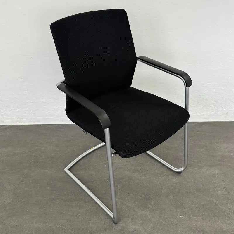 Wilkhahn 178/7 On Freischwinger Stoff Schwarz Mesh