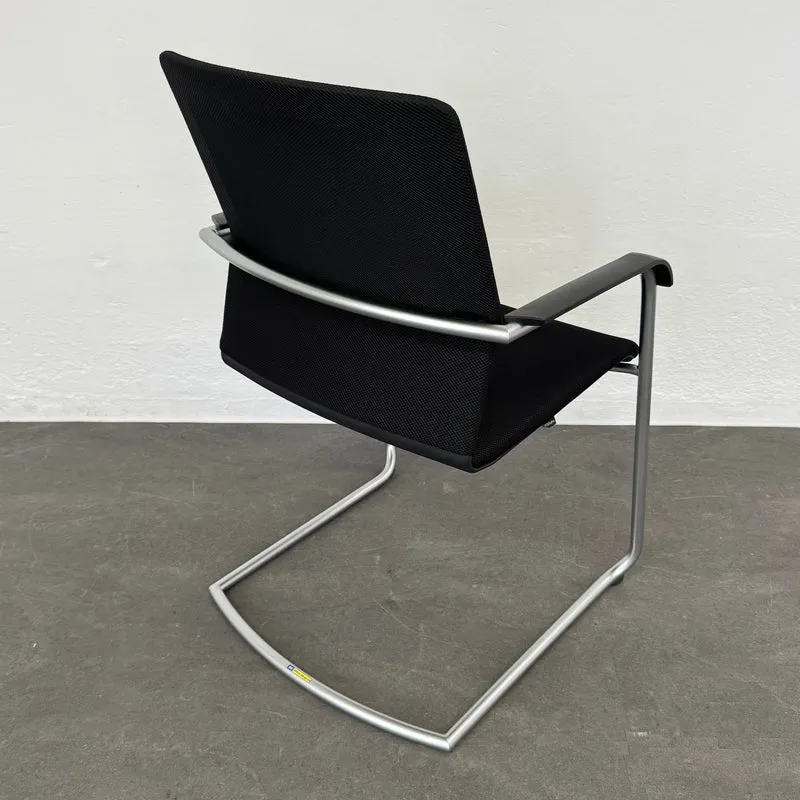 Wilkhahn 178/7 On Freischwinger Stoff Schwarz Mesh