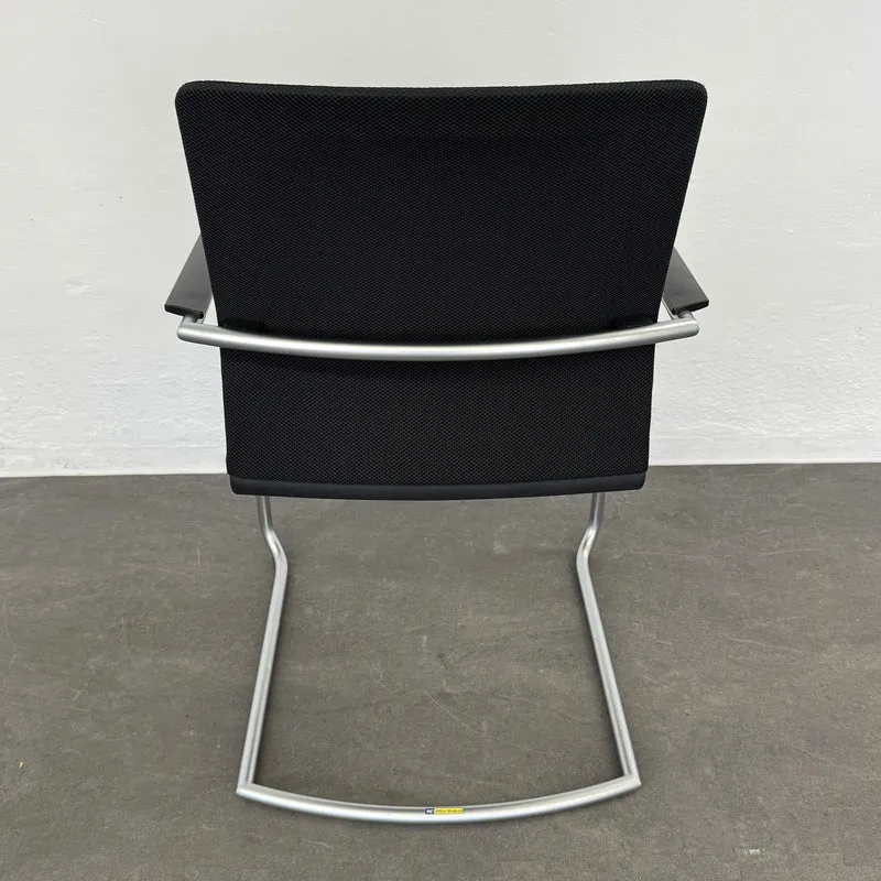 Wilkhahn 178/7 On Freischwinger Stoff Schwarz Mesh