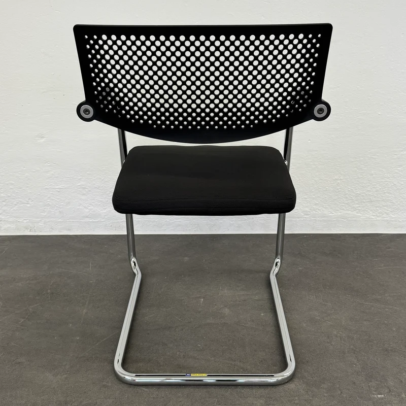 Vitra Visavis 2 Freischwinger - stapelbar - Anthrazit - ohne Gleiter