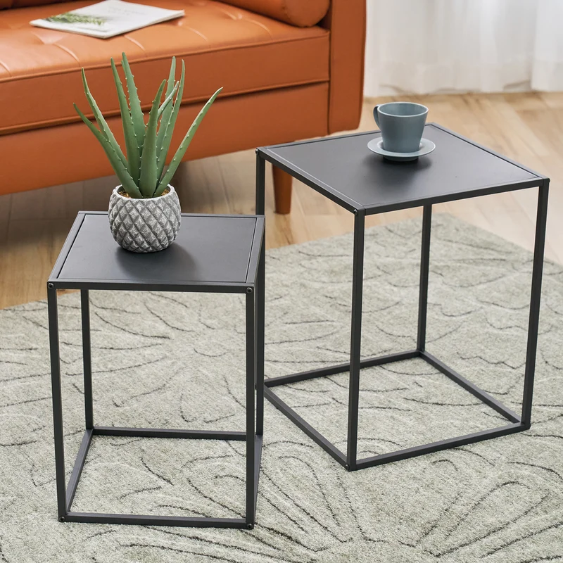 THEMI 2er Set Couchtisch Metall