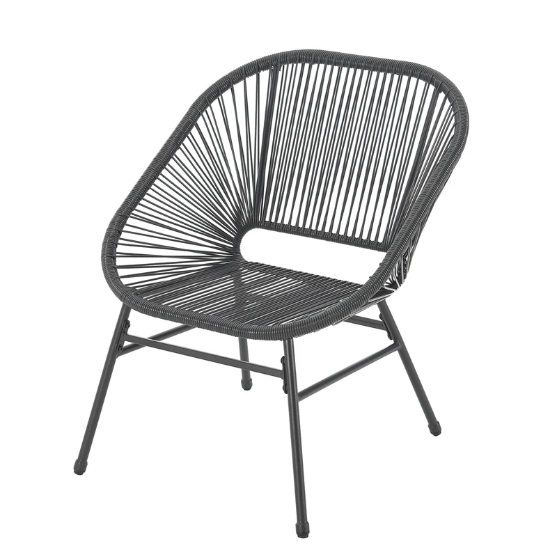 TULUM Balkon-Möbel 3-tlg. Garten-Möbel Set Balkonstühle mit Tisch