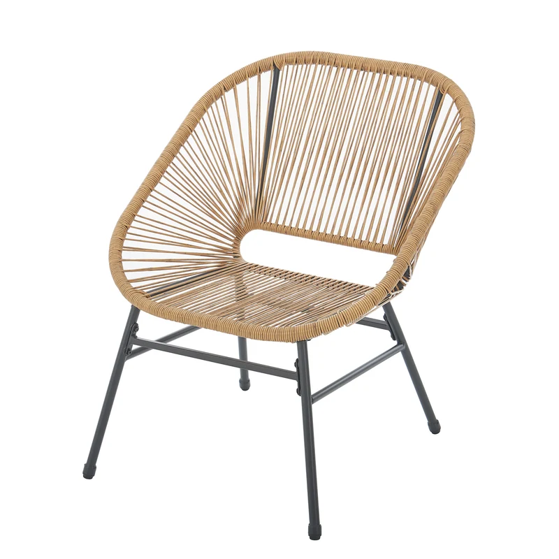 TULUM Balkon-Möbel 3-tlg. Garten-Möbel Set Balkonstühle mit Tisch
