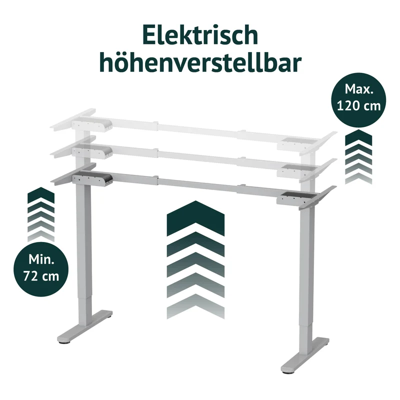 DOBON Schreibtischgestell höhenverstellbar Doppelmotor