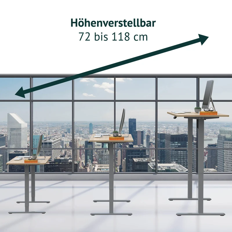 JIRI Schreibtischgestell höhenverstellbar Einzelmotor