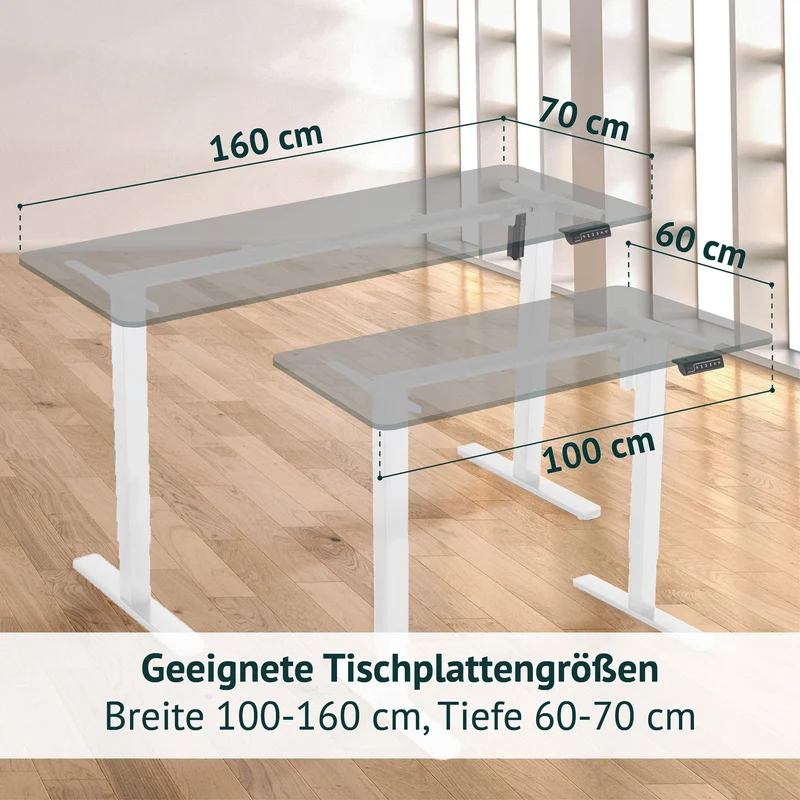 JIRI Schreibtischgestell höhenverstellbar Einzelmotor