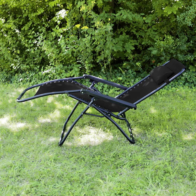 Gartenstuhl 2er Set mit Kopfkissen