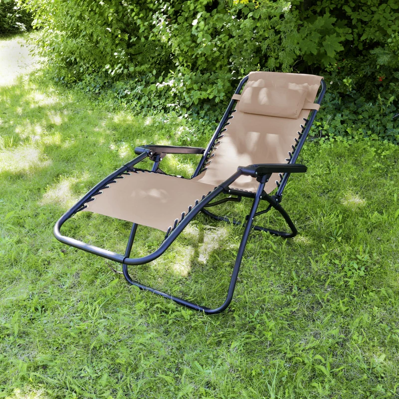 Gartenstuhl 2er Set mit Kopfkissen
