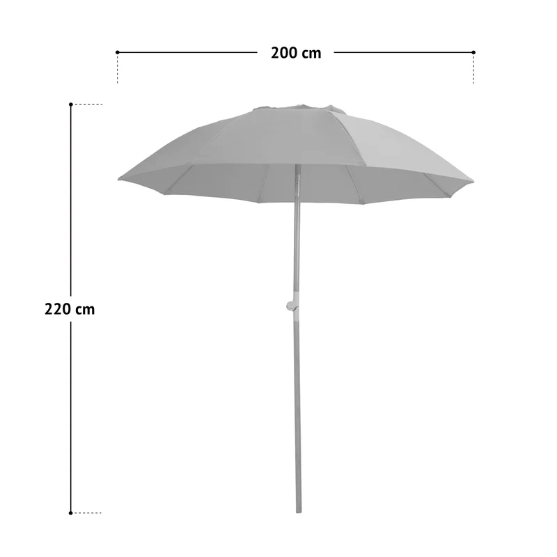 Set Sonnenschirm Bambus + Ständer