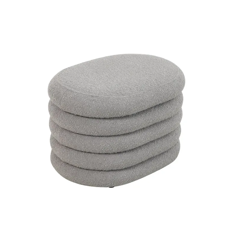 BLOSSOM S Hocker mit Stauraum und Boucle-Bezug