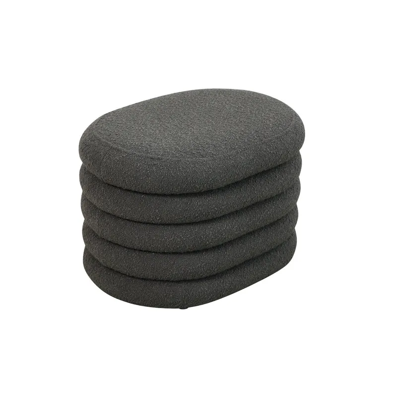 BLOSSOM S Hocker mit Stauraum und Boucle-Bezug