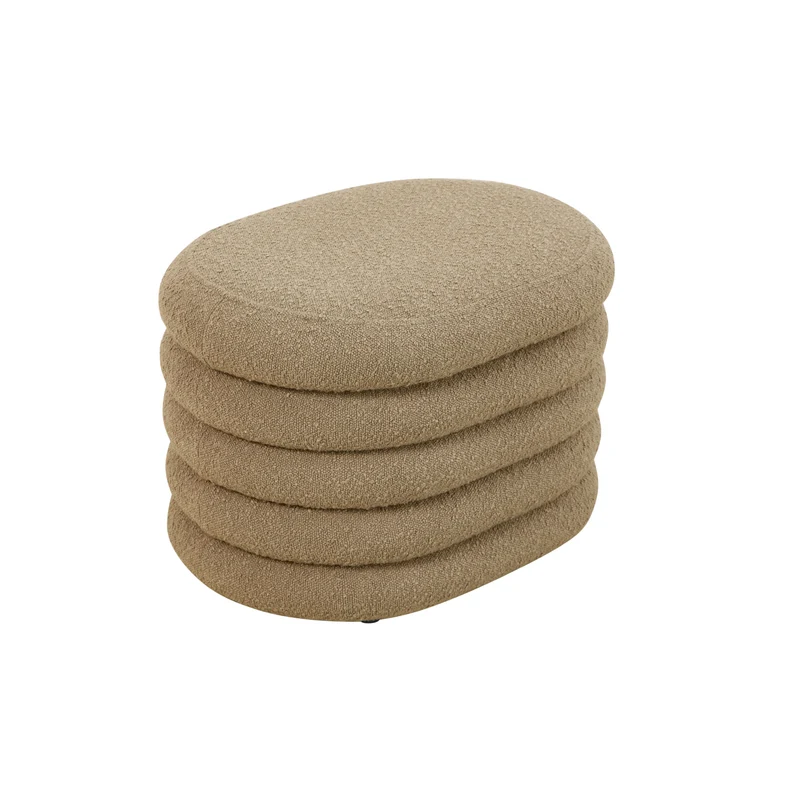 BLOSSOM S Hocker mit Stauraum und Boucle-Bezug