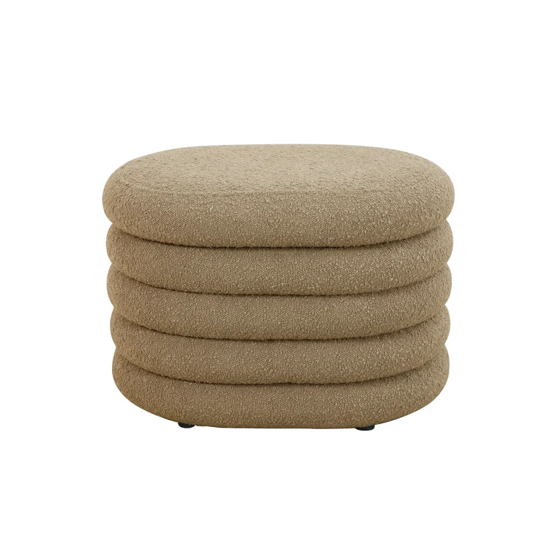 BLOSSOM S Hocker mit Stauraum und Boucle-Bezug
