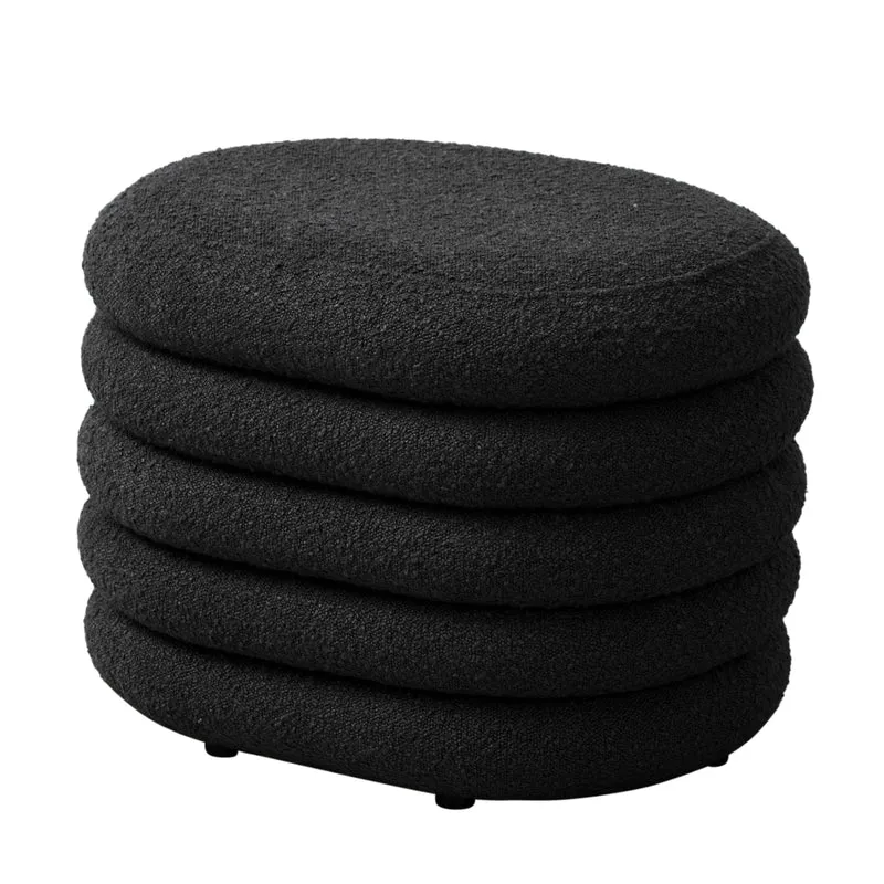 BLOSSOM S Hocker mit Stauraum und Boucle-Bezug